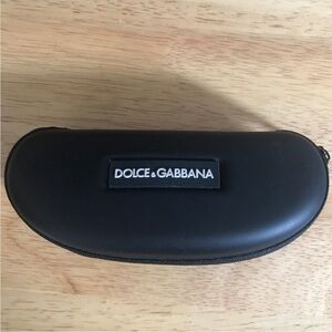 Dolce & Gabbana Black Zip Closure Glasses Case